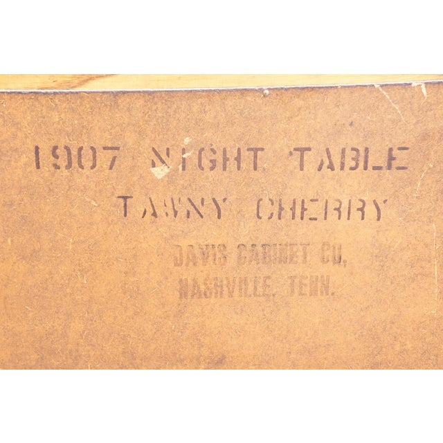 Davis Cabinet Co. Tawny Cherry Italian Inspired Traditional 25" Three Drawer Nightstand - Model 1907 For Sale - Image 14 of 14