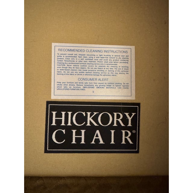 96” Hickory Chair Camel Velvet Track Arm Sofa For Sale In Houston - Image 6 of 7