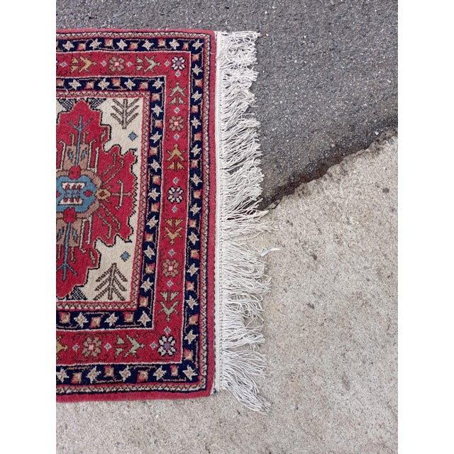 Hand-Knotted Persian Runner Rug with Plant Dyes, 1970 For Sale - Image 3 of 8