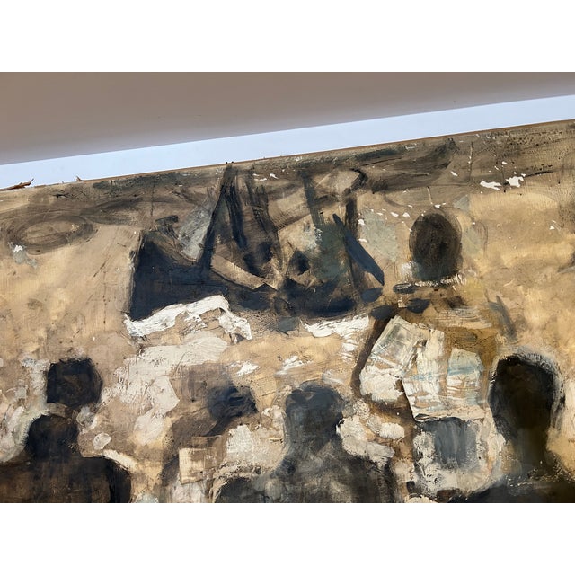 1960s Large Scale “Sur La Port” Oil on Canvas Painting by Alexandre Garbell For Sale - Image 12 of 13