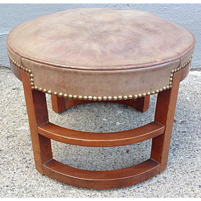 Brown Gilbert Rohde Machine Age Side Chair and Stool For Sale - Image 8 of 11