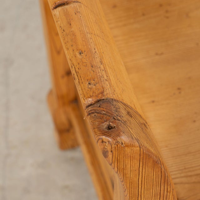 19th Century Swedish Pine Storage Bench With Storage For Sale - Image 6 of 16