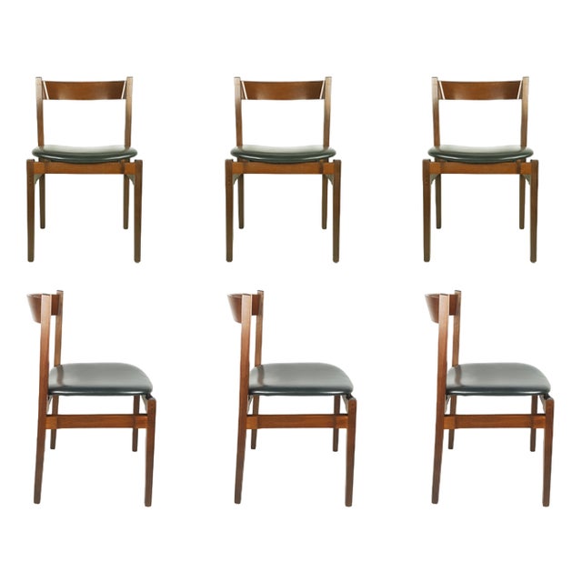 Model 104 Dining Chairs by G. Frattini for Cassina, 1960s, Set of 6 For Sale