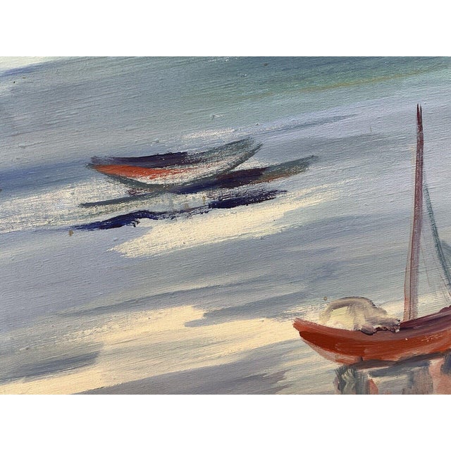 M Laufer, Seascape, Large Oil Painting, Framed For Sale - Image 6 of 8