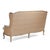 French Country Leon Wingback Settee Natural Linen/Burlap Bench with Weathered Oak Frame For Sale - Image 3 of 4