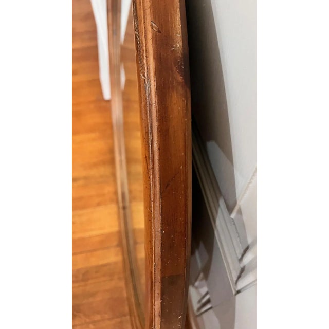 Wood 1990s Henredon Round Wall Mirror For Sale - Image 7 of 9