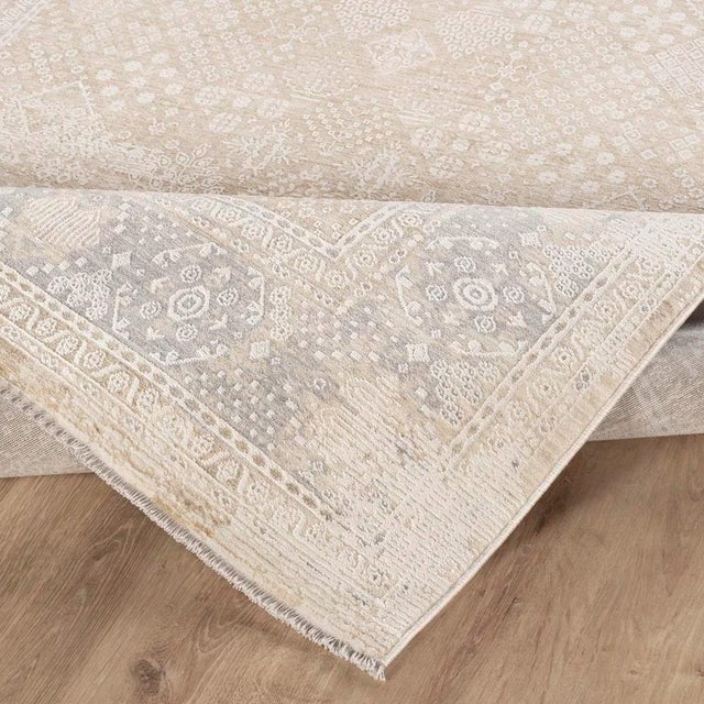 Pasargad Home Eterna Beige Polyester Area Rug- 3'11'' X 5' 9'' For Sale - Image 4 of 9