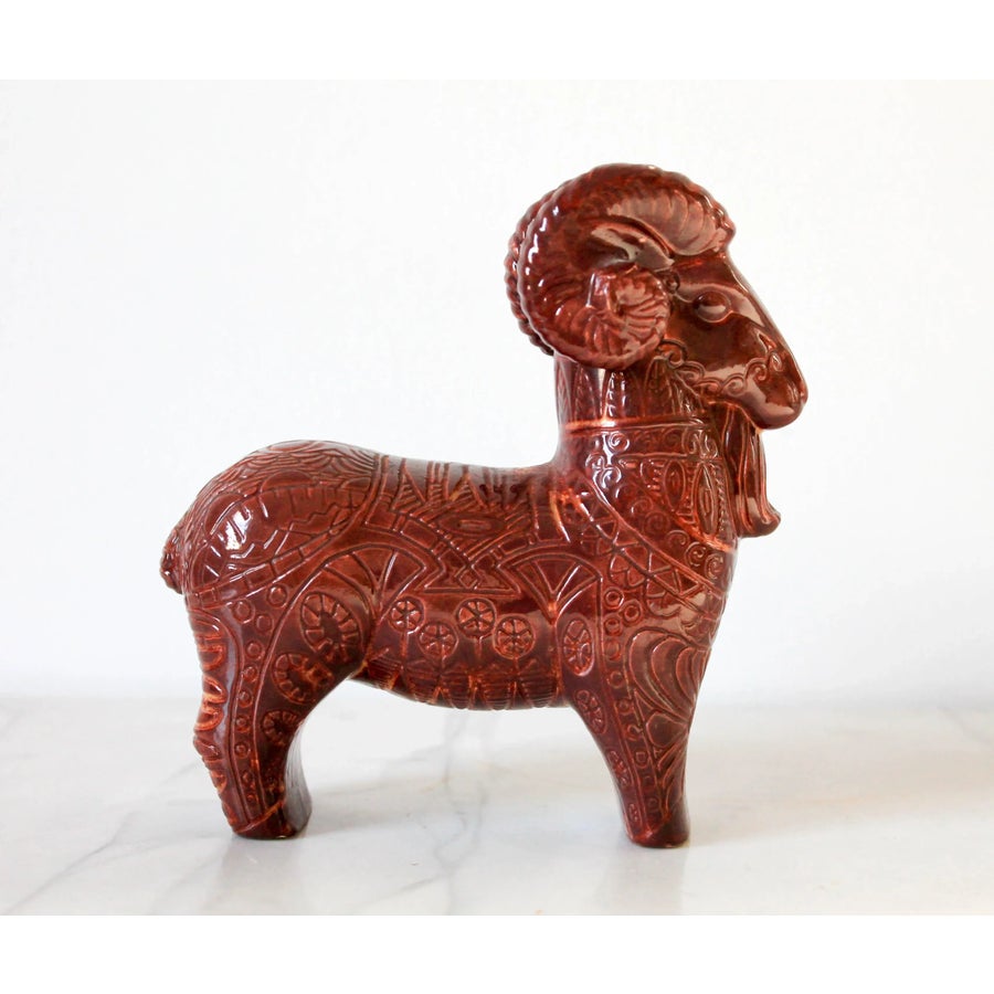 イタリア陶器　BITOSSI コレクション　ミッドセンチュリーデザイン Mid-Century Ceramic Bitossi Style Ram | Chairish
