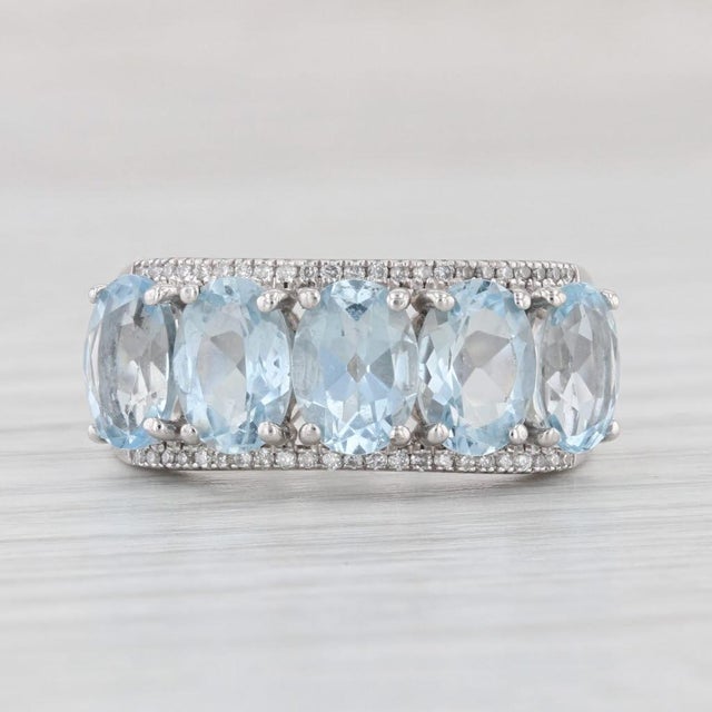 Gemstone Information: - Natural Aquamarine - Total Carats - 7.5ctw Cut - Oval Color - Light Blue / Aqua Treatment - Heated...