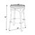 Traditional Tobias 24.5 in. Seat Height Outdoor Rattan and Metal Backless Counter Stool, White For Sale - Image 3 of 7