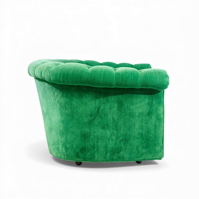 Green Mid Century Green Chesterfield Sofa For Sale - Image 8 of 9