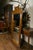 Large English Faux-Bamboo Walnut Mirror Made of 1900s Doors with Carved Ivy For Sale - Image 4 of 12