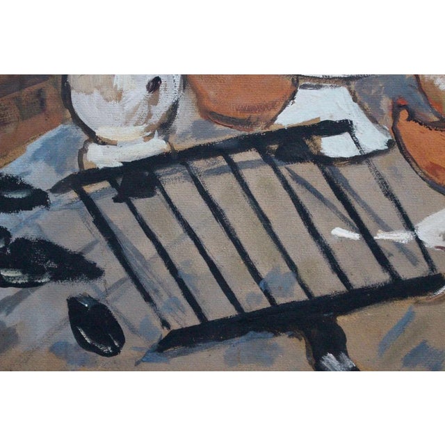 Charles Réal, Still Life with Pitcher, 1950s, Oil on Paper, Framed For Sale - Image 14 of 18