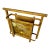 Mid 20th Century Hollywood Regency Italian Gold Gilt Magazine Rack With Chinoiserie Panels For Sale