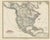 Antique Map with Hand Coloring of North America and the West Indies For Sale