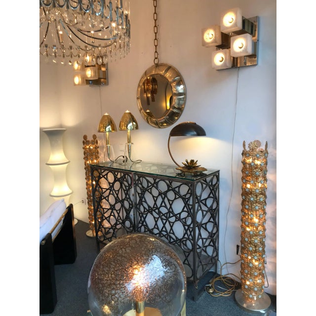 Metal Contemporary Chain Brass Mirror, Italy For Sale - Image 7 of 8