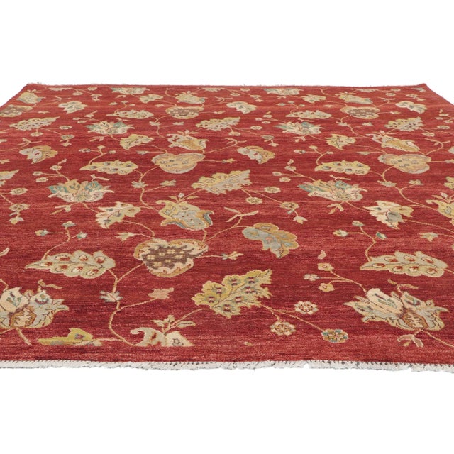Modern Scarlet Vineyard Transitional Area Rug - 08'00 X 08'03 For Sale - Image 3 of 9