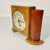 1940s 1940s Vintage Art Deco Arts & Crafts Boho Chic Wood Tabletop Clock For Sale - Image 5 of 13