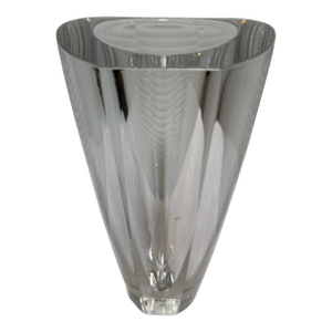 Erika Lagerbielke for Orrefors Faceted Crystal Flower Vase, Late 20th Century