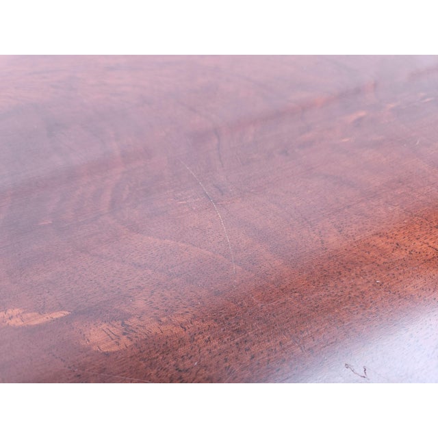 Square Ball and Claw Crotch Mahogany Flip Top Console Game Table For Sale - Image 14 of 17