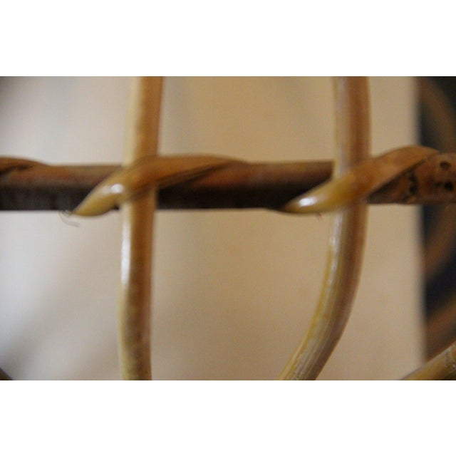 Flying Saucer Bamboo Pendant Light from Louis Sognot, 1950, Set of 2 For Sale - Image 10 of 18