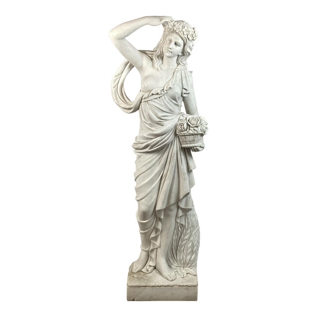 Italian Artist, Four Seasons Statues, Marble, Set of 4 For Sale - Image 3 of 6