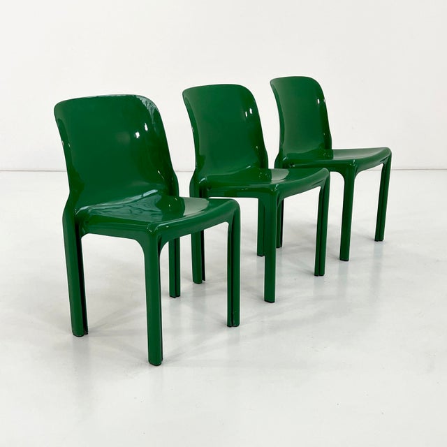 Green Green Selene Chair by Vico Magistretti for Artemide, 1970s For Sale - Image 8 of 13