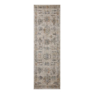 Jean Stoffer x Loloi Katherine Pebble / Ocean 2'-7" x 12'-0" Runner Rug For Sale