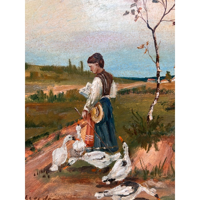Early 20th Century Listed American Artist Arthur Schneider Antique Oil on Board Painting For Sale In Jacksonville, FL - Image 6 of 10