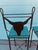 Burnt Umber Pair Vintage Teena Iron Works Southwestern Bar Stools For Sale - Image 8 of 12