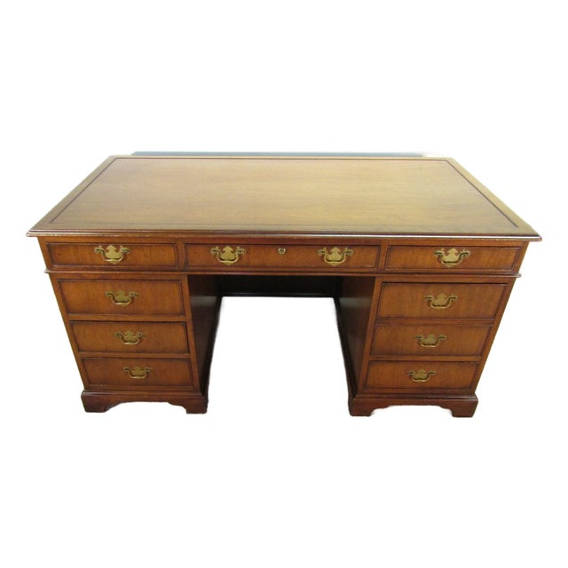 Kittinger Solid Mahogany Executives Desk For Sale