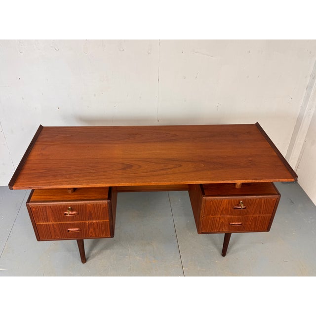 Mid-Century Danish Teak Desk attributed to Louis van Teeffelen for Wébé, 1960s For Sale - Image 16 of 18