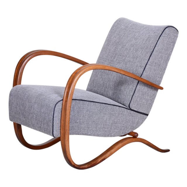 Art Deco Czech H-269 Lounge Chair by J. Halabala for Up Závody, 1930s For Sale