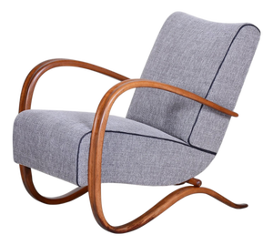 Art Deco Czech H-269 Lounge Chair by J. Halabala for Up Závody, 1930s