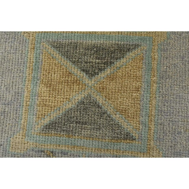 Ivory Anatolia Runner 2’11” X 14’2” Ivory Wool Tribal Hand-Knotted Oriental Rug For Sale - Image 8 of 12