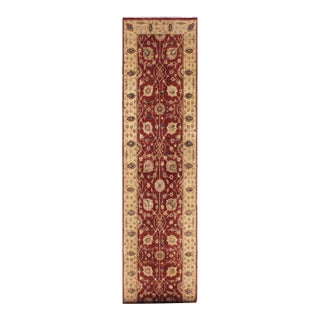 Ziegler Red/Gold Wool Runner Rug- 2'7'' X 11'10'' For Sale