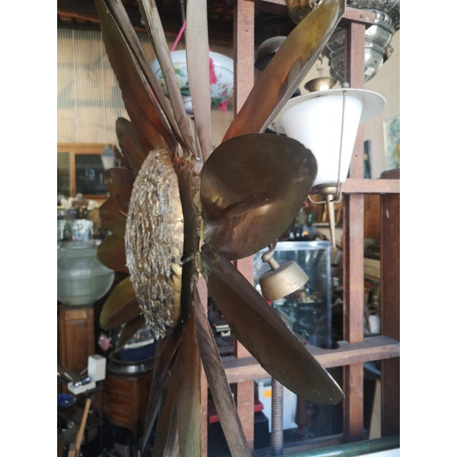 Gold Gilt Sun Wall Decor, 1970s For Sale - Image 8 of 9