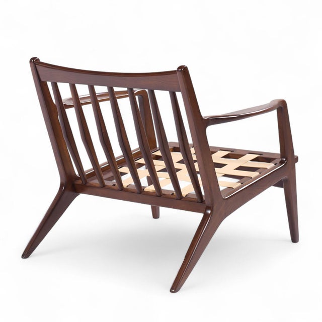 Lawrence Peabody Mid Century Walnut Lounge Chairs - Pair For Sale - Image 10 of 12