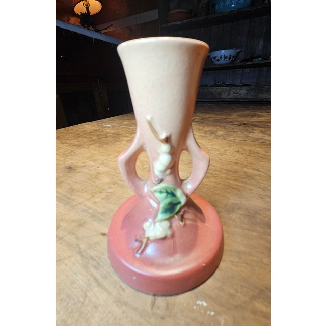 1940s Roseville Snowberry Single Candle Holder For Sale - Image 5 of 8