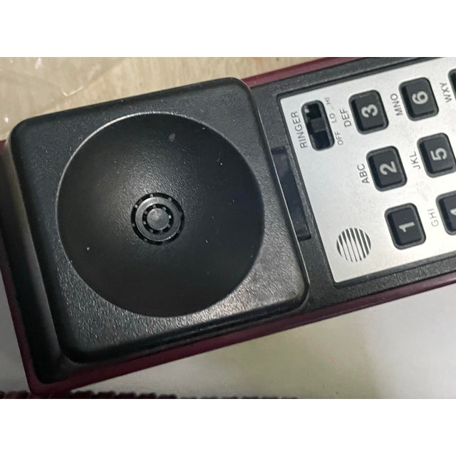 Western Electric At&t Touch-a-Matic 300 Telephone Phone Burgundy Desk '80's MCM For Sale - Image 6 of 12