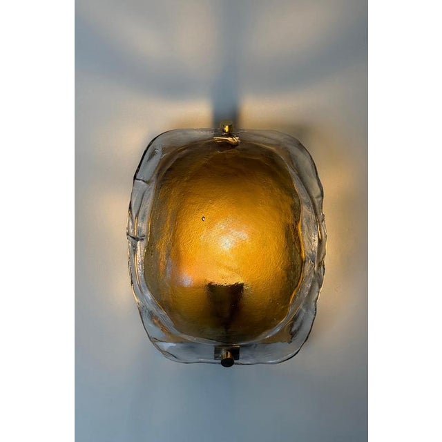 Amber and Clear Murano Glass Wall Light from Kaiser Idell, Germany, 1970s For Sale - Image 14 of 18
