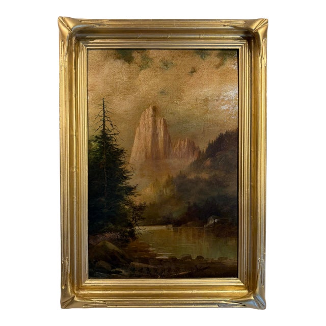 Early 1900s California Landscape Painting Depicting For Sale