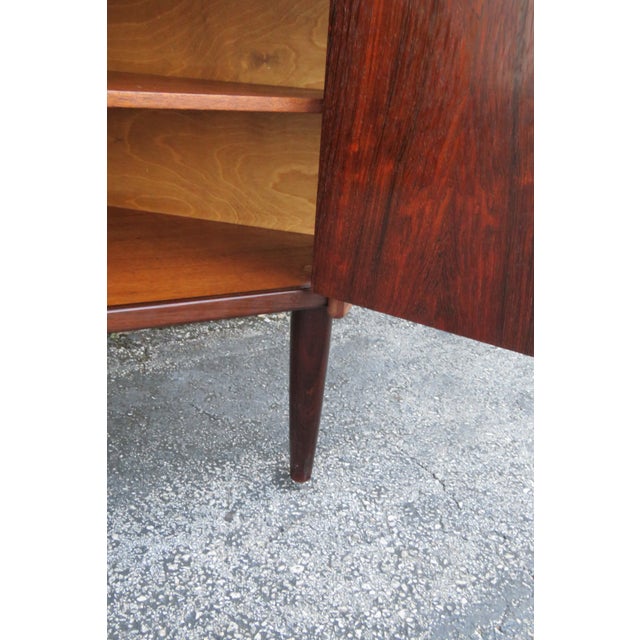 1960s Mid Century Danish Rosewood Corner Cabinet Storage Cupboard 6167 For Sale - Image 12 of 18