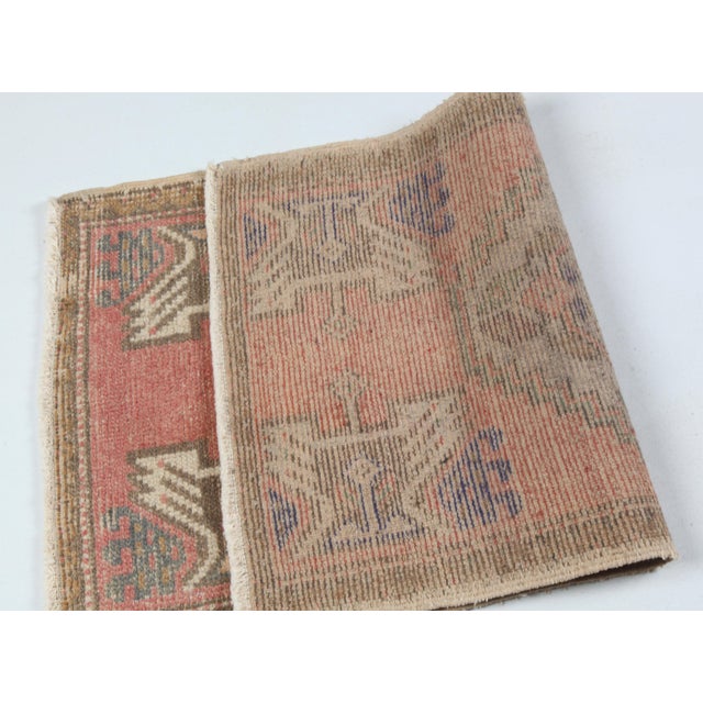 Minimal Vintage Turkish Door Mat Rug -1' 8'' X 3' 1'' For Sale - Image 4 of 11