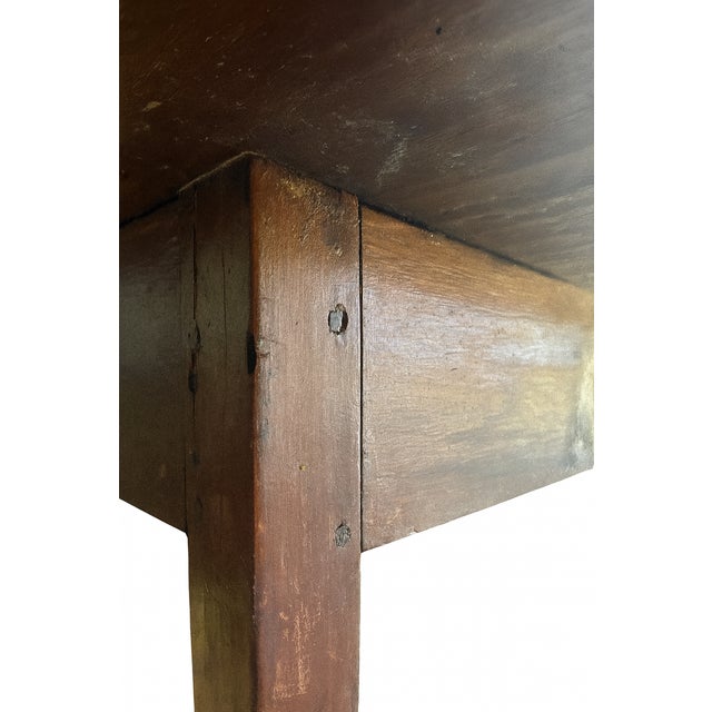 Late 19th Century Antique Early American Pine Work Table / Farm Table For Sale - Image 5 of 6
