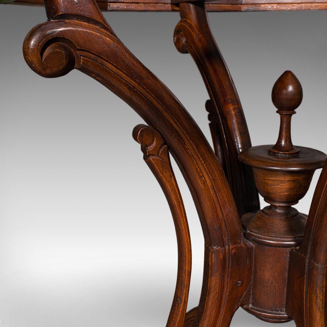 Vintage Octagonal Tea Table, English, Marble Top, Occasional, Regency Revival For Sale - Image 11 of 12