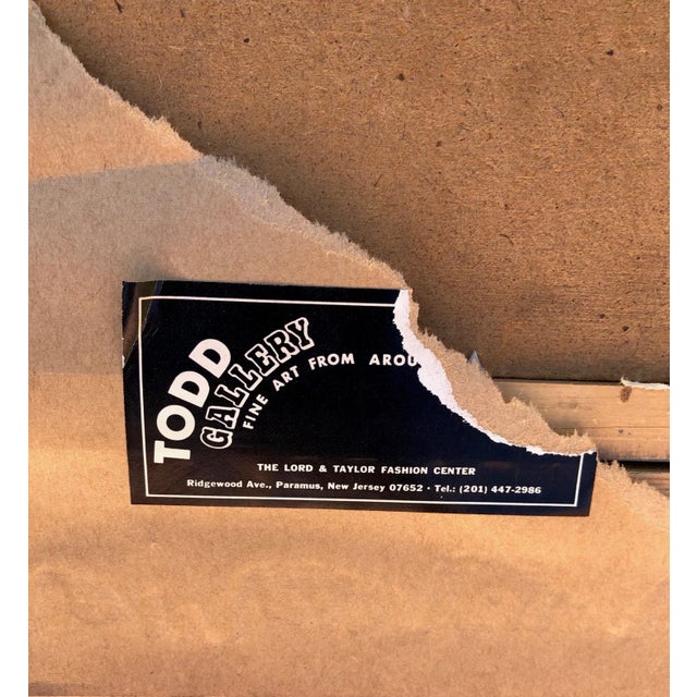 1950s Mid Century Modern Heavy Impasto Floral Still Life Oil Painting C.1950s For Sale - Image 5 of 6