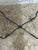 1950s Italian Gilt Iron Scroll Side Table With Custom Notched Glass Top For Sale - Image 5 of 12