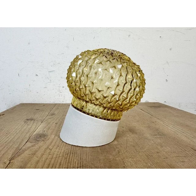 Vintage White Porcelain Wall Light, 1970s For Sale - Image 4 of 12