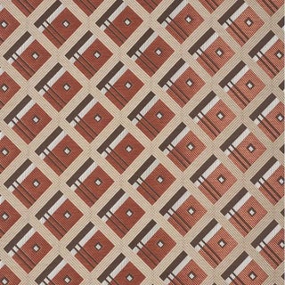 Schumacher Legrad Argyle Fabric in Cognac For Sale